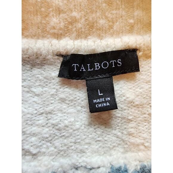 Talbots Women's Large Aztec Print Sweater - Picture 4 of 10